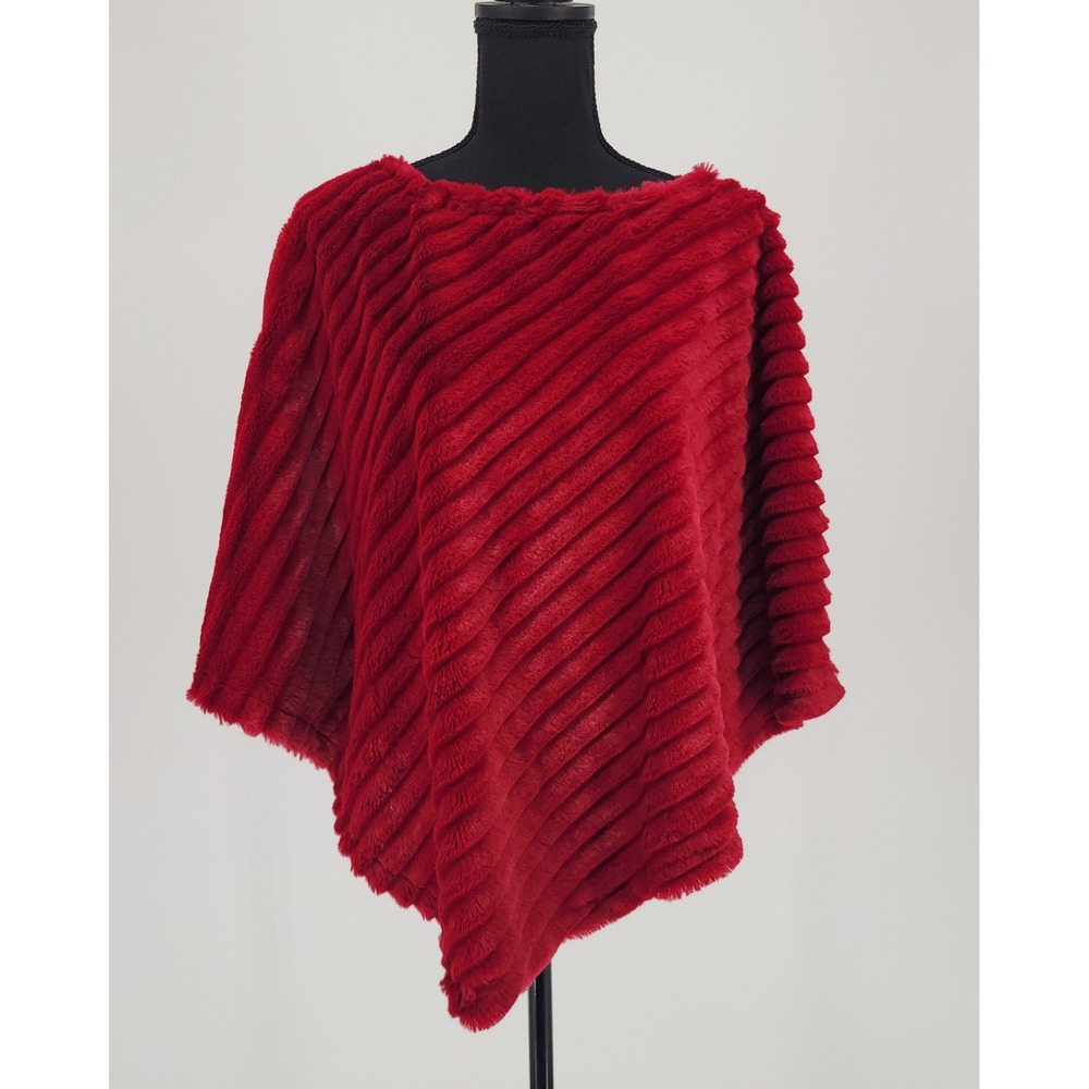 Marc New York‎ (by Andrew Marc) Faux Fur Ribbed Poncho